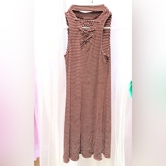 Art class size 10/12 Striped Sleeveless Dress size LARGE - Picture 1 of 4